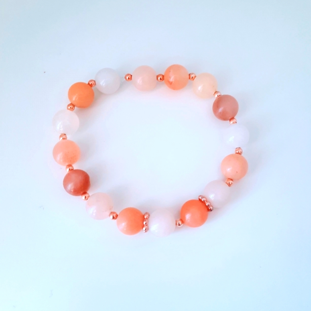 PINK OPAL bracelet crystal jewelry crystal healing handmade in Canada